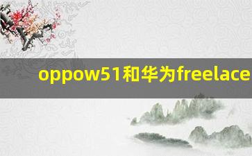 oppow51和华为freelace pro